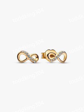 Sparkling Infinity Stud Earrings